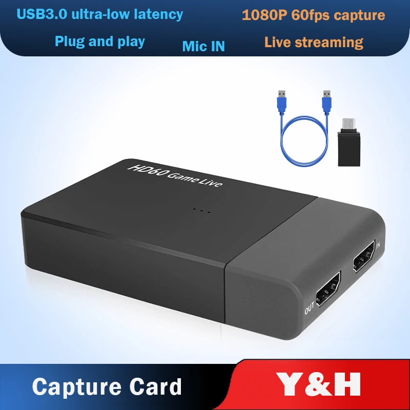 EZCAP 261M USB 1080 видеозахват 3 0 P 60FPS HDMI в карта видеозахвата для игр с микрофоном|Карты