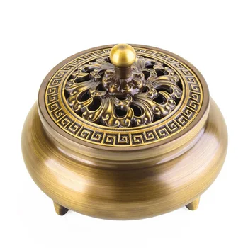 

MOZART Incense Burner Pure Copper Home Six Optional Personality Creative Retro Smell Incense Burner Agarwood, Wave pattern