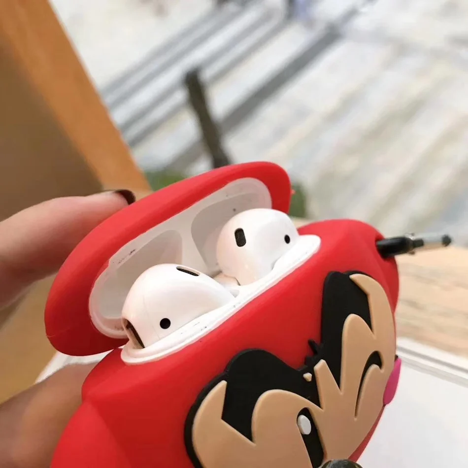 Чехол для наушников Potato для Airpods, силиконовый чехол для наушников с милым мультяшным медведем для Apple Air pods, чехол для наушников, аксессуары