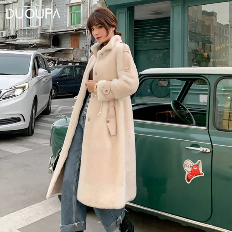 

2019 Autumn and Winter New Ins Explosion Models Ladies Fashion Party to Overcome the Fur One Coat in the Long Coat Large Size