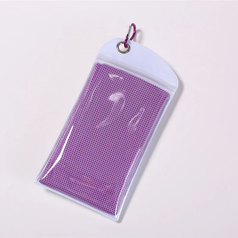 purple B Холодное спортивное полотенце из микрофибры ледяная упаковка быстросохнущее полотенце для спортзала Ванная комната для плавания Беговая быстросохнущее полотенце - Цвет: purple B