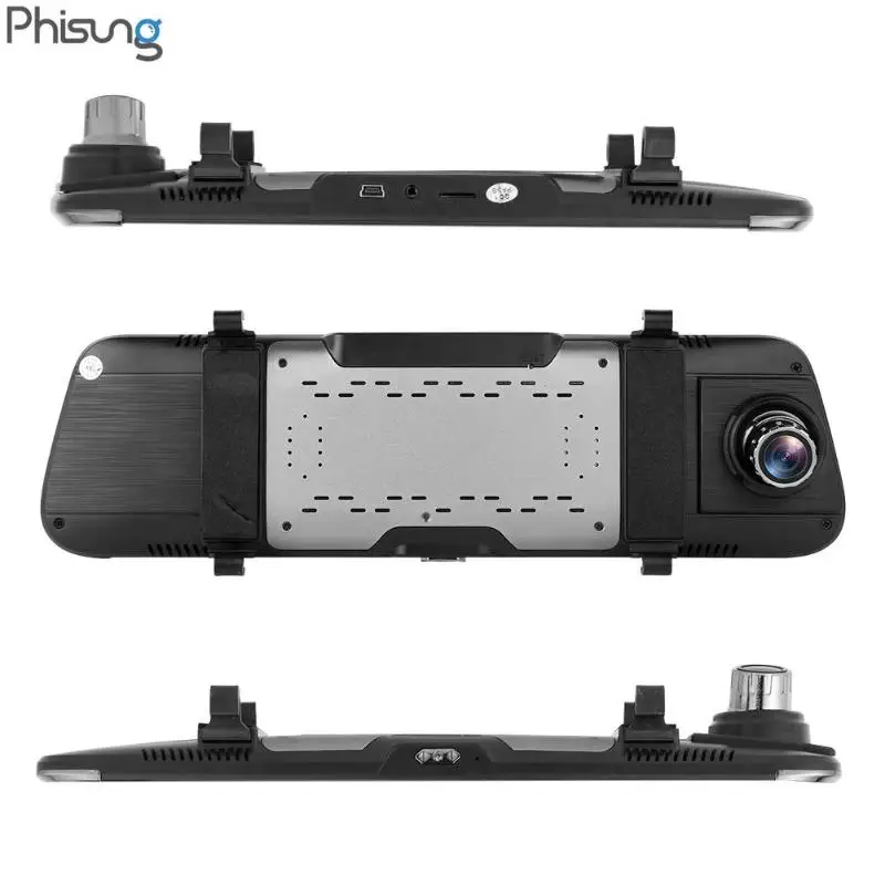 Phisung H800 Full HD 1080P Автомобильный видеорегистратор Камера 9,36 дюймов зеркало заднего вида Dashcam