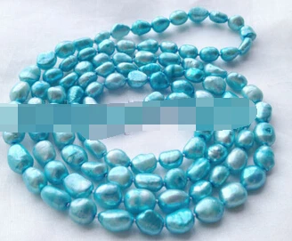 Fast shupping 08148 long 46&quot 10-12mm black baroque FW pearl necklace NEW | Украшения и аксессуары