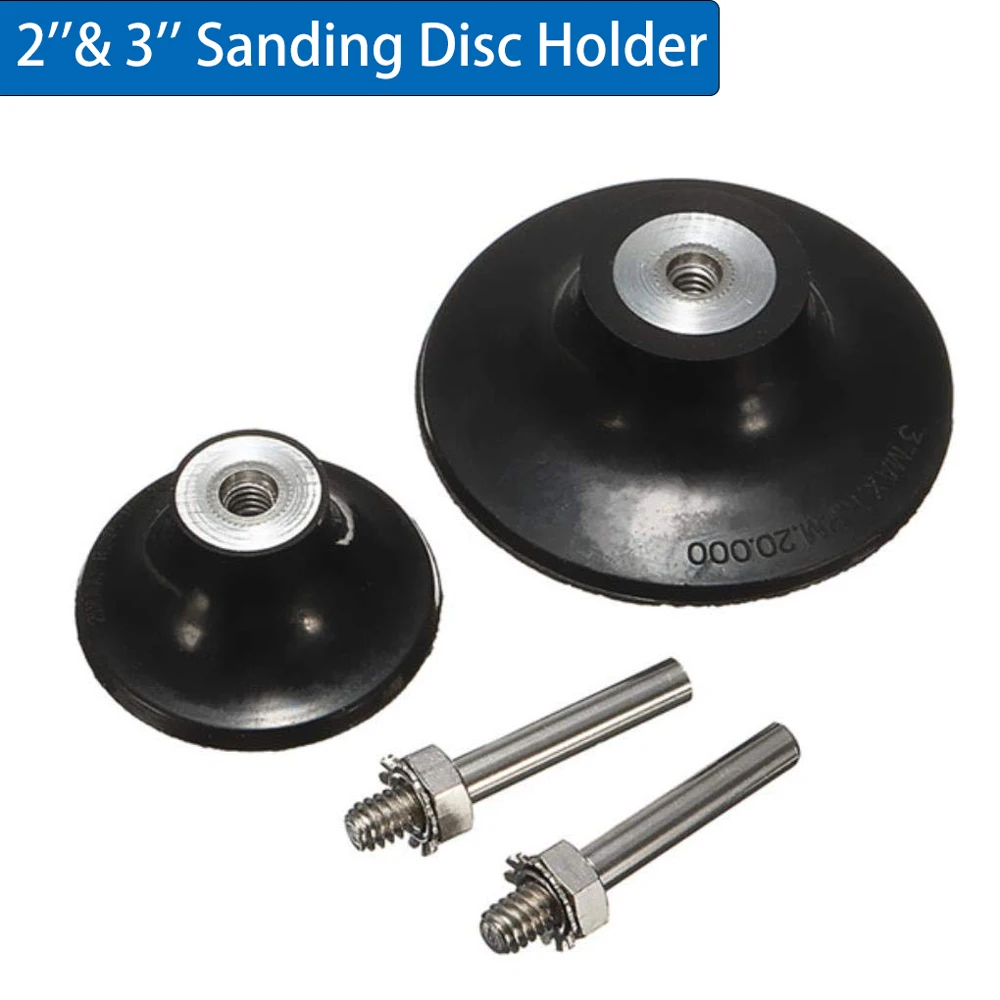 

2/3inch Backing Pad 1/4" 6mm Shank M6 Screw Hole Lock Rotary Sanding Disc Holder for Roloc Polishing Abrasive Discs Pad