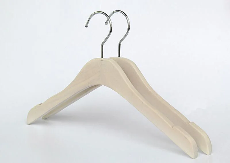 Beige color Топ класс деревянная вешалка для рубашек и платьев, бежевый, коричневый цвет(12 шт./лот - Цвет: Beige color