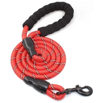 

5 Feet Strong Dog Leash, with Comfortable Padded Handles and High Reflective Light, Suitable for Medium and Large Dogs