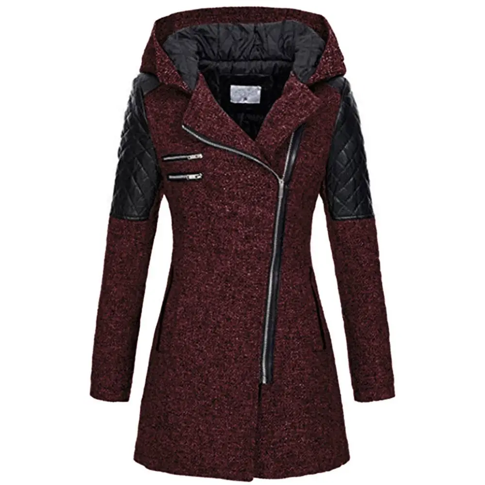 Женская зимняя теплая куртка, походные треккинговые куртки, Повседневная зимняя верхняя одежда, флисовая куртка, пальто с капюшоном, пальто на молнии, софтшелл - Цвет: Красный