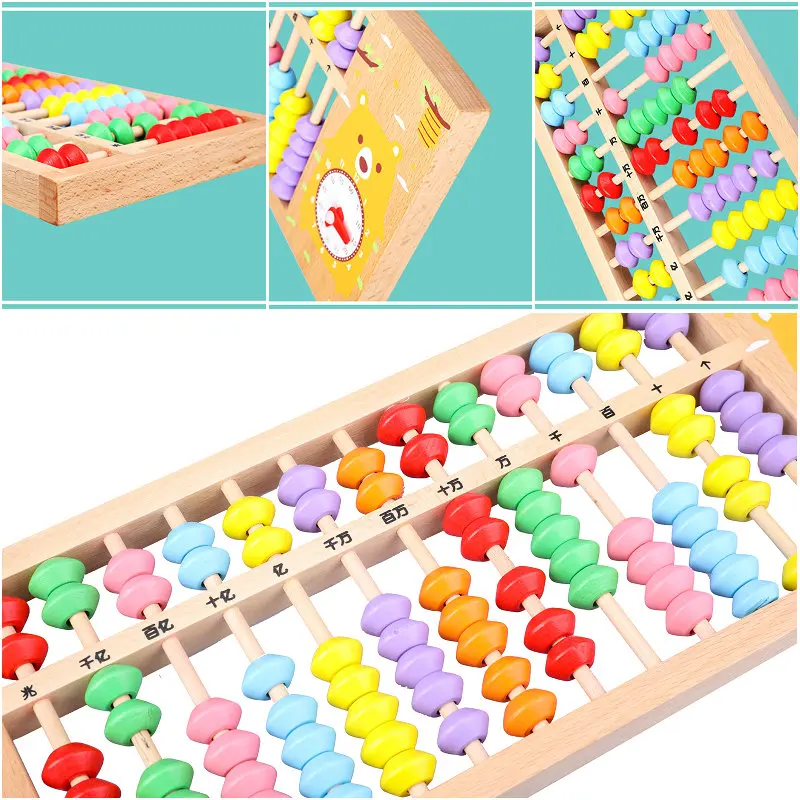 Бук 13 abacus деревянный abacus Начальная школа дети учатся учебные пособия по математике деревянные Обучающие игрушки китайский abacus