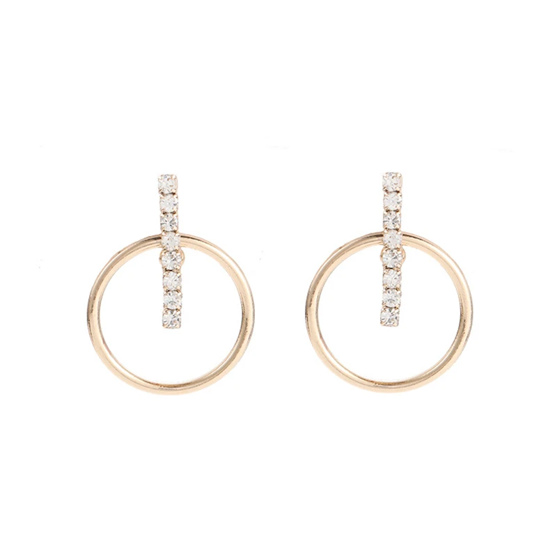 Прелестные Серьги Геометрические круглые блестящие Кристал из австрийского