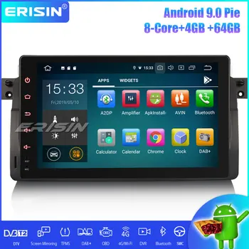 

9" Car Radio Sat Nav Autoradio DAB+Android 9.0 GPS 64GB ROM Wifi TPMS Navi for BMW 3er E46 318 320 M3 Rover 75 MG ZT