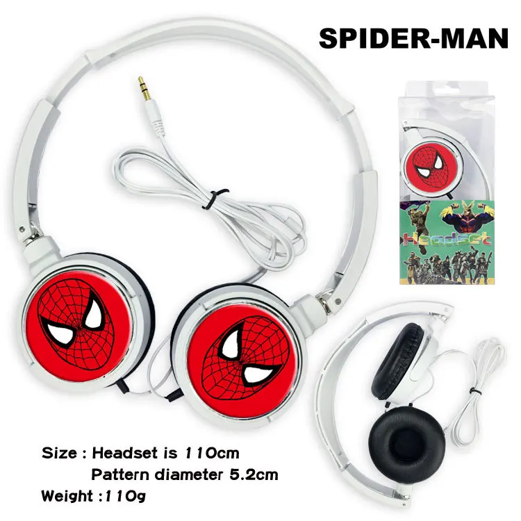 Marvel Headphones Spiderman Iron Man Thor Captain America Venom Earphone Mobile Phone Computer MP3 Universal New Gaming Headset | Дом и сад