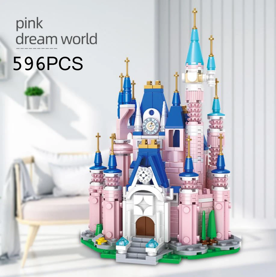 6-em-1 meninas princesa castelo blocos de construção compatíveis com Lego,  1000pcs brinquedos cor-de-rosa palácio do rei tijolos de banquete  brinquedos para meninas 6-12 construção Play Set brinquedos educacionais  para crianças - libergarden 