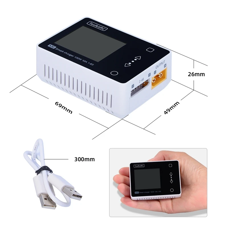 ToolkitRC M6 зарядное устройство 150 Вт 10A DC зарядное устройство Dis зарядное устройство для 1-6S Lipo LiHV Life Lion NiMh Pb батарея и бал