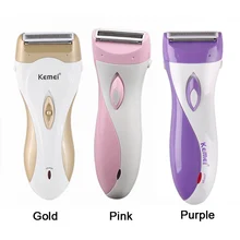 Kemei Rechargeable Epilator Women Electric Shaver Hair Remover Female Shaving Scraping KM-3018
