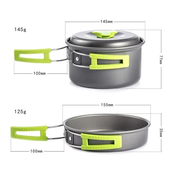 

Camping Cookware Outdoor Cookware Set Camping Tableware Cooking Set Utensils Hiking Picnic Set Wood Stove Lightweight Folding