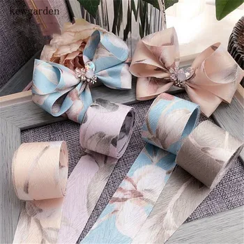 

Kewgarden 30mm 3cm High Quality Printed Flower Satin Ribbons Handmade Tape DIY Bow Hair Accessories Webbing 10 Meters