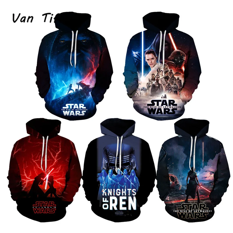 Звездные войны 9 Скайуокер Толстовка свитшоты Kylo Ren толстовки Rey толстовки Звездные войны косплей Скайуокер толстовки
