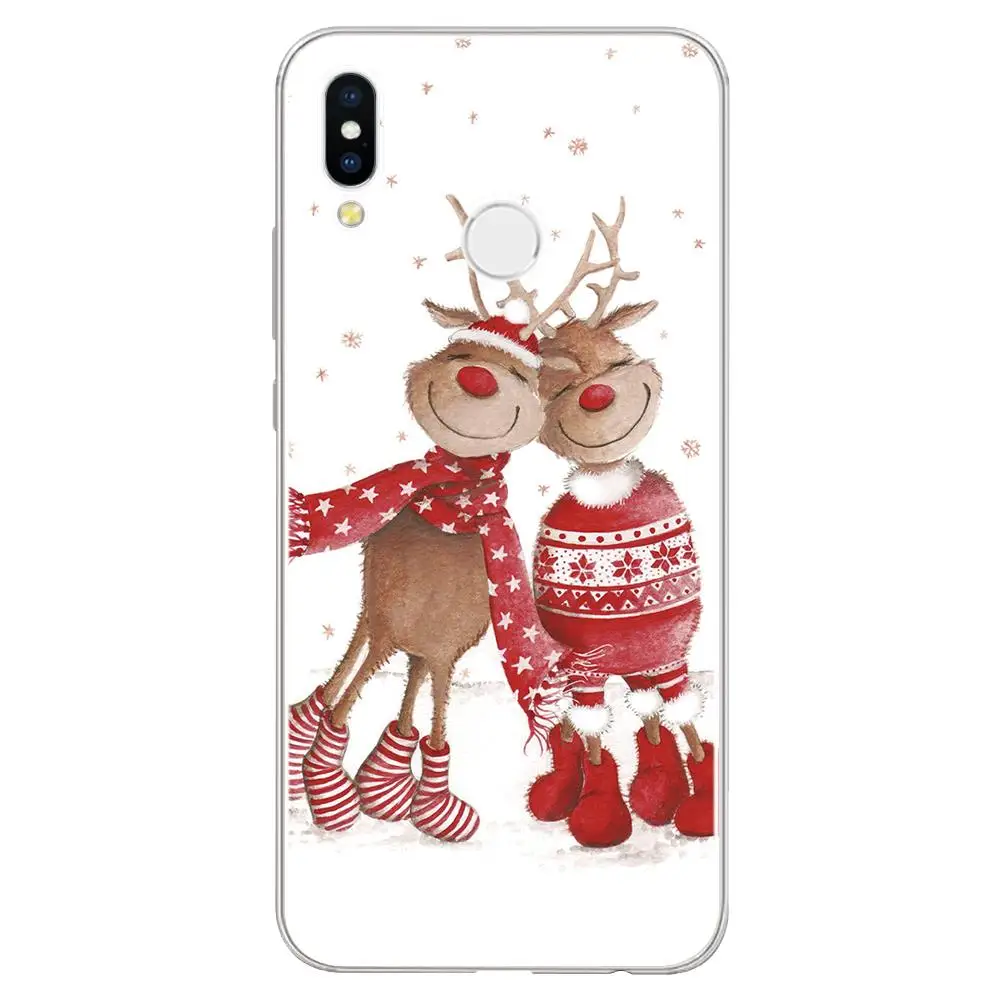 Чехол для huawei Y9 Prime Y9 Y5 Y7 Y6 Pro Nova 5 5i Pro 4 4e 3 3e 3i крышка из прозрачного Рождество Санта Клаус Fundas