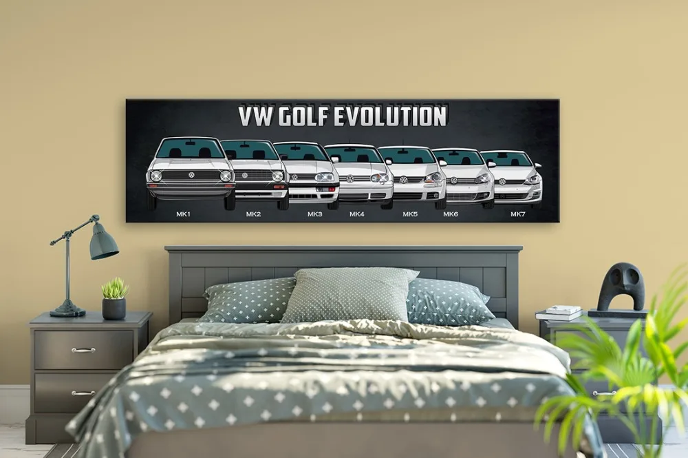 Винтажный/Ретро популярный VW автобус спортивный автомобиль постер классический автомобиль Ностальгический холст картины стены Искусство домашний декор HD печать 1 шт. картины