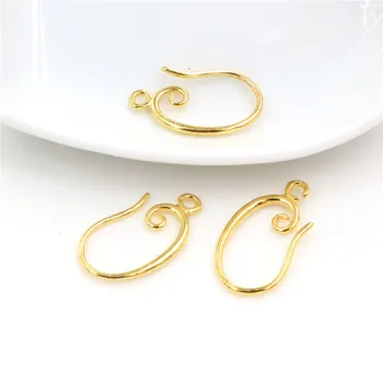 

10pcs ( 5pair) 19x11mm Gold Color popular Ear Hooks Earring Wires for Handmade Women Fashion Jewelry Earrings-L2-47