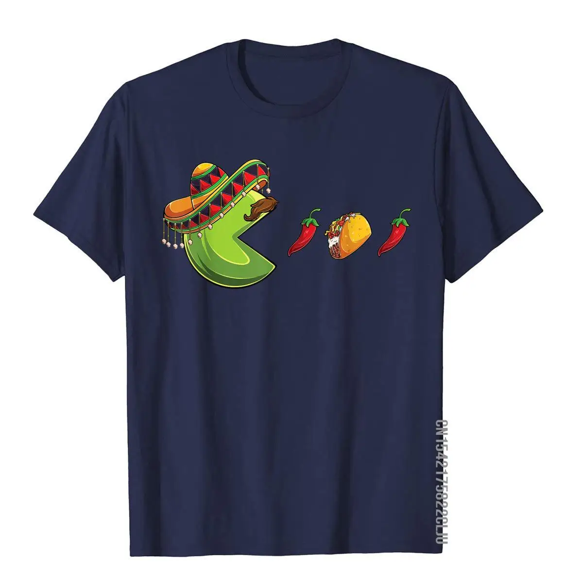 Funny eating Tacos Cinco de Mayo Boys Kids woman Men Mexican T-Shirt__97A3749navy