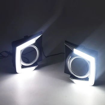 

Car LED Daytime Running Light for Mitsubishi L200 2015 - 2018 Car Accessories Waterproof Plastic 12V DRL Fog Lamp Decoration