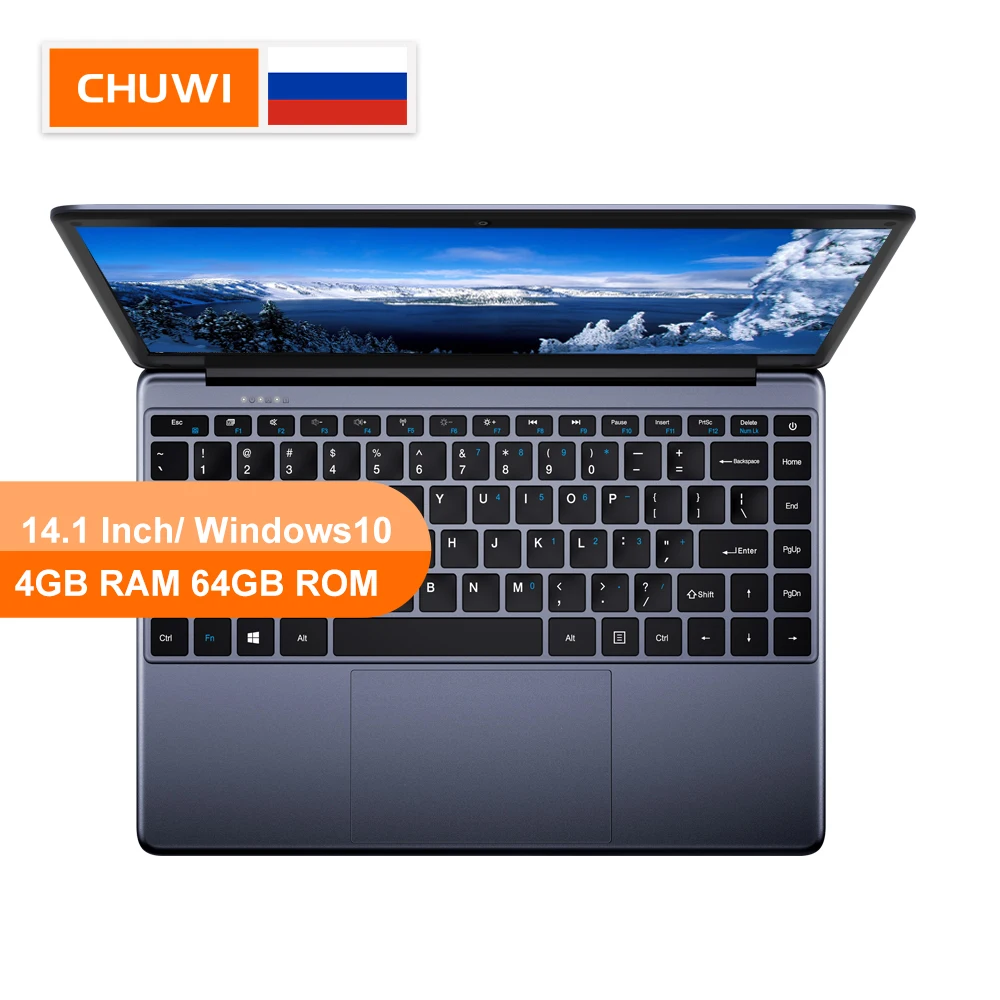 CHUWI Оригинальный HeroBook 14 1 дюймов ноутбук с системой Windows 10 Intel E8000 4 ядра Гб RAM 64 ROM