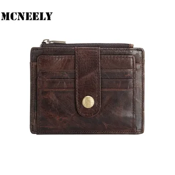 

Cow Leather Small Wallet Coin Pocket Wallet Minimalist Secure Thin Credit Card Holder as a gift for daughter son