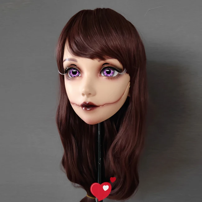 Mei) женская маска Kigurumi со змеиным узором для девочек, полуголова кигуруми, BJD глаза в стиле японского аниме, ролевая маска Лолиты, кроссдресс, кукла