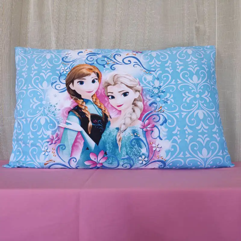 

Blue Frozen Elsa and Anna 3D Printed Pillow sham for Kids Bedroom Decor Girls Bedding Pillow Covers 1 piece cases Children's
