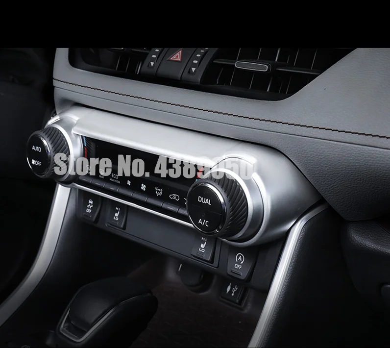 

For toyota RAV4 2019 2020 ABS Chrome Car Central Control air conditioner Switch panel decoration accessories cover trim
