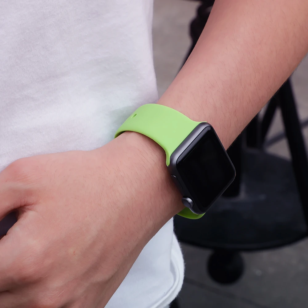 Силиконовый ремешок для apple watch 5 4 band correa apple watch 44 мм 40 мм 42 мм 38 мм iwatch 5 4 3 2 1 Спортивный Браслет