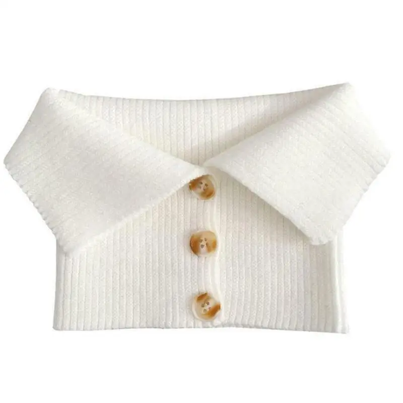 

Fashion Fake Collared Shirt Knit Neck Scarf Tie False Woman Vintage Winter Collar Detachable Stand Accessories Collar Shirt O1Z7