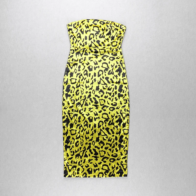 Женское летнее облегающее платье с леопардовым принтом|Платья| |