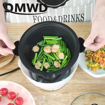 

DMWD Electric Hotpot Removable Non-stick Meal Cooking Pan Frying Grill Heating Skillet Soup Pot Noodles Rice Cooker Food Steamer