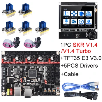 

BIGTREETECH SKR V1.4 SKR V1.4 Turbo Control Board TFT35 E3 V3.0 Touch Screen+TMC2209 UART TMC2208 Upgrade SKR V1.3 For Ender 3