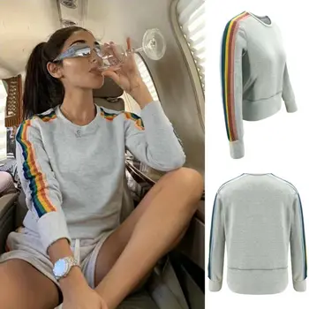 

Women Ladies Casual Pullover Crew Neck Blouse Long Sleeve Tops Tunic Sweatshirts Blouse