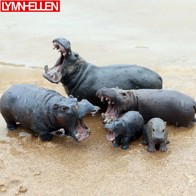 Моделирование диких животных набор модель носорог Бегемот Зубр украшения