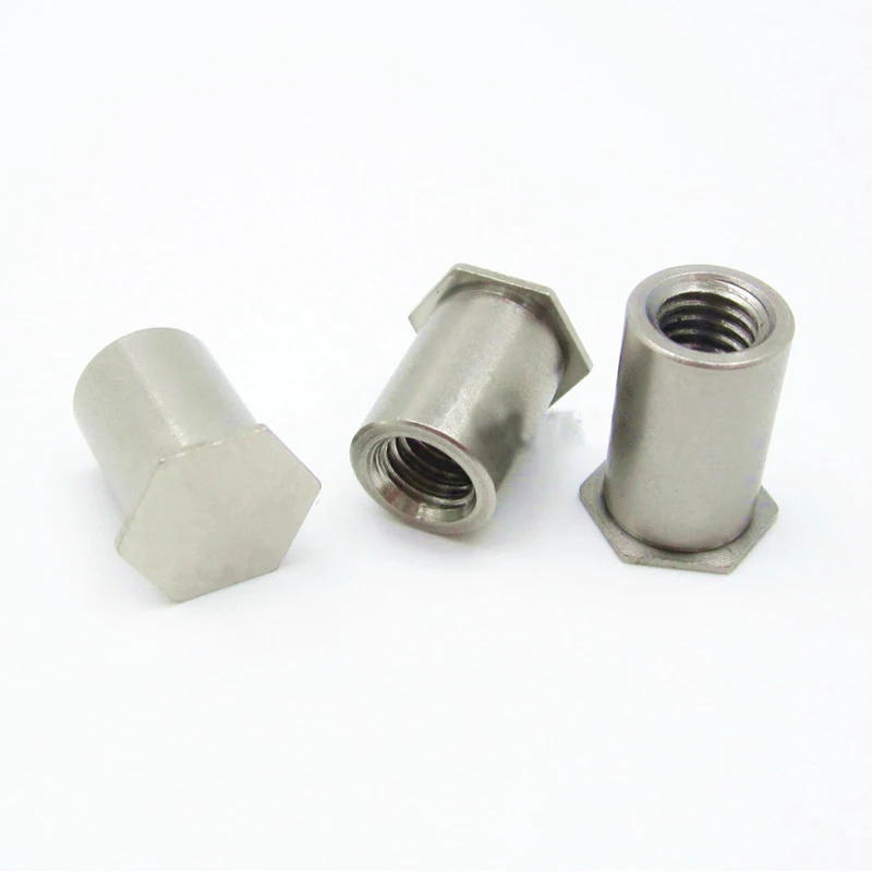 10pcs M3 hexagon press rivets nuts outer hex blind hole stainless steel steel rivet nut outer