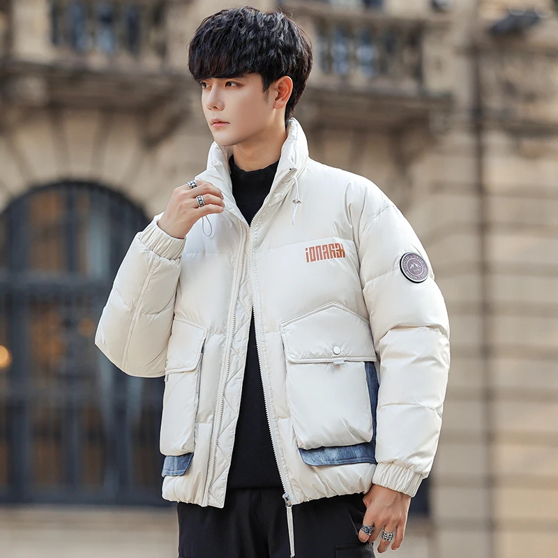 Casual 2023 Winter White Duck Down Jackets Men's Outwear Loose Puffer Coat Outwear Waterproof Thick Warm Down Parkas Top Clothes