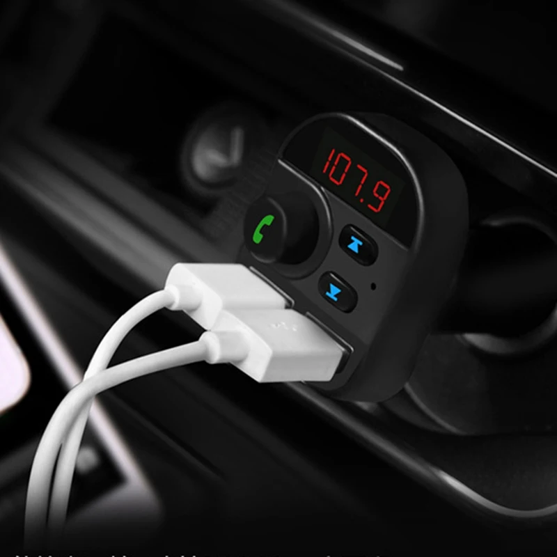 Автомобильный черный беспроводной Bluetooth 5,0 FM передатчик lcd MP3-плеер USB зарядное устройство автомобильные аксессуары