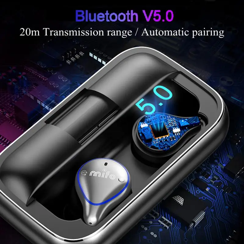 

Studyset mifo O5 Bluetooth 5.0 Dynamic Drive Mini Binaural In-ear Sports IPX7 Waterproof Stereo Hifi Earphone