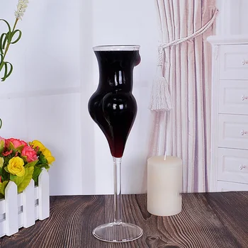 

1PC Creative Naked Female body Champagne Wine Glass Goblet Sexy Beauty Body Cocktail Glass for Bar and Club Funny Wine Glass