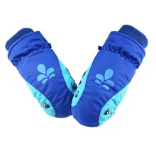 Новые водонепроницаемые перчатки для катания на лыжах, детские перчатки с рисунком акул, зимние теплые дышащие перчатки для детей, катания на лыжах, сноуборде