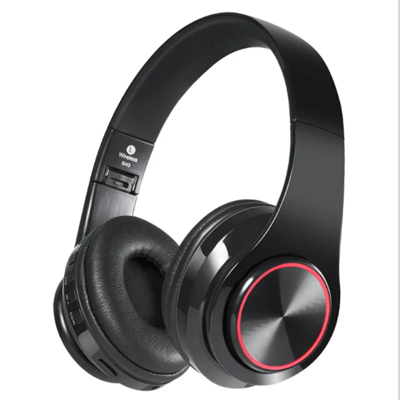 Беспроводные наушники Bluetooth наушники 7 цветов светящаяся гарнитура со светодиодной вставкой с микрофоном Поддержка TF карты для телефона ПК MP3 плеера 4,7