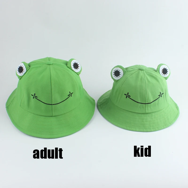 Frog Bucket Hat Panama Fishing Hat Cartoon Hats For Women Men Outdoor Sun Fisherman Caps