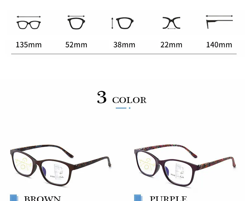Прогрессивные многофокусные очки для чтения в национальном стиле, мужские многофокальные очки, женские анти-синие дальнозоркие очки