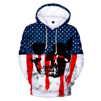 

New 3D Print Independence Day Hoodies Fourth of July Hoodie July Fourth sweatshirts Fashion Casual 3D Hooded Men's Coats