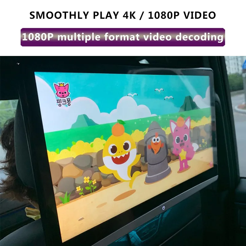 12,5 дюймов Android 8,1 Автомобильный подголовник монитор 1920*1080 FHD 1080P видео сенсорный экран wifi/Bluetooth/USB/SD/HDMI/FM MP5 видеоплеер
