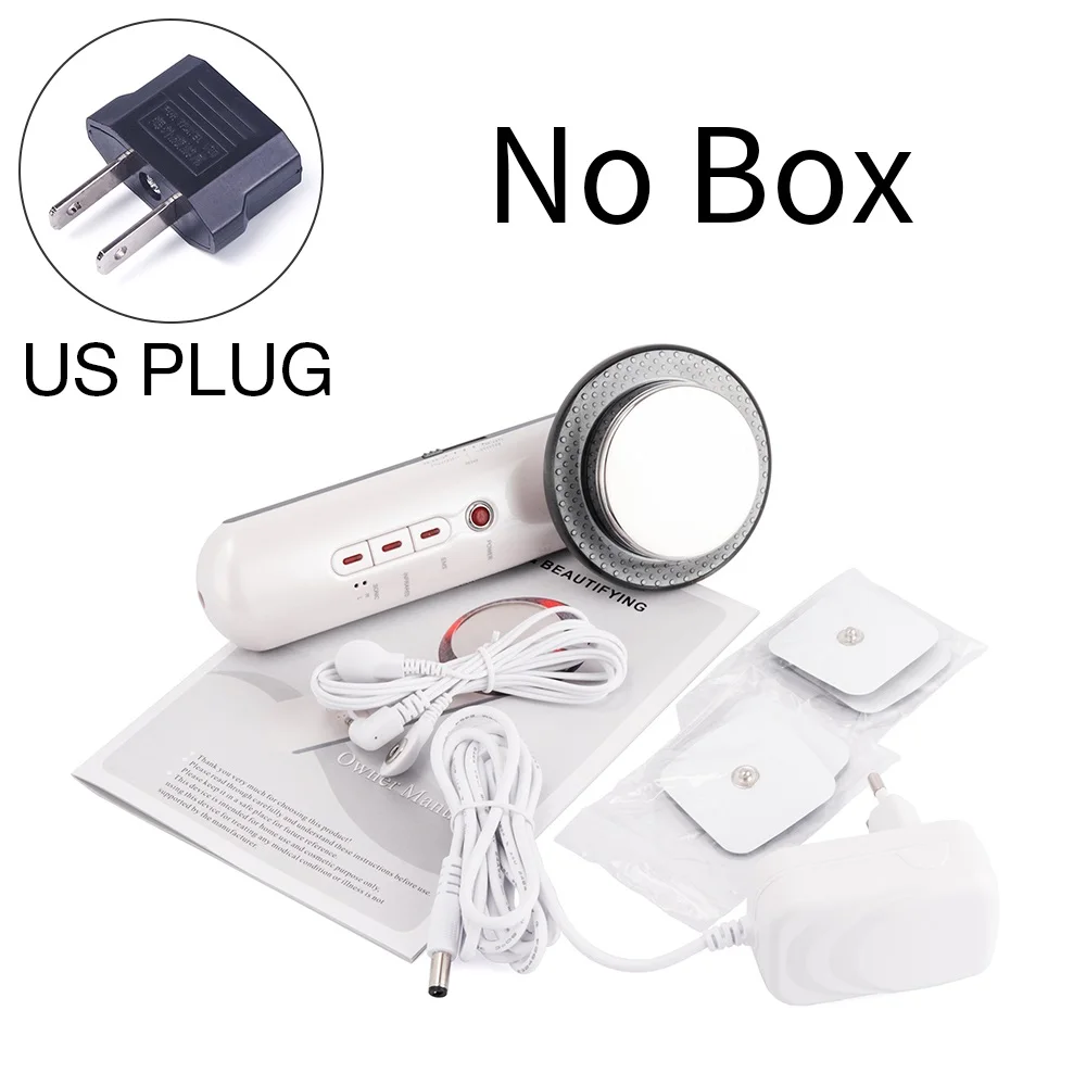 US PLUG WITHOUT BOX Ультразвуковая кавитация EMS сжигатель жира тело похудение массажер потеря веса машина с пластырем Липо антицеллюлитный гальванический инфракрасный - Цвет: US PLUG WITHOUT BOX